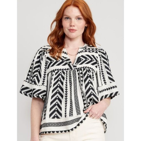 Old Navy Aztec V Neck Top - Picture 1 of 10